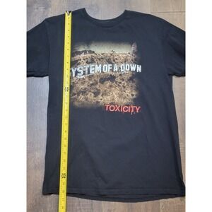 System‎ of a Down Toxicity Band T-Shirt Black Graphic Print Medium